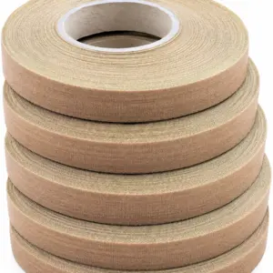 Rollos de cinta de teflón para selladoras, tejido de fibra de vidrio con PTFE de color tostado